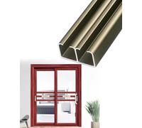 Kit de porte coulissante robuste - Matériel de porte de grange double réglable de 1,2 m à 3,7 m, rail de porte de poche et rouleaux, installation facile pour la maison et le bureau