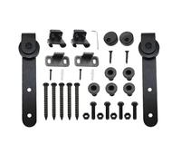 kit de porte coulissante style grange, Kit de rails roulement for mini-porte grange coulissante silencieuse et lisse, ensemble quincaillerie for armoire suspendue avec clé hexagonale accessoires