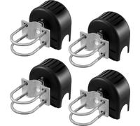 Kit de porte coulissante SucceBuy, matériel de porte roulante avec roues à rainure en U, 4 galets de roulement avec cache pour porte autoportante, design noir robuste