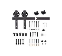 Kit de porte coulissante système galandage pour porte épaisseur 35-45 ou 40-45 mm longueur rail 1,83 m charge max. 100 Kg acier brun