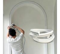Kit de porte en arc for cloisons sèches, bande de garniture de moulage de porte en arc incurvé Flexible, cadre de mur/porte, coins arrondis pouvant être peints(W 3cm(1 1/4"),L 2m/6.6ft)