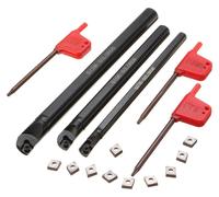 Kit de porte-fraise CNC, comprenant : 3 tiges de perçage, 10 plaques et 3 clés