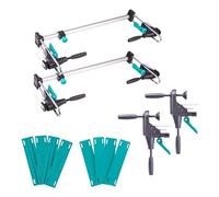 Kit de montage d'encadrements de porte wolfcraft « PRO » 12 pièces - Kit complet pour le montage de portes, comprenant des serre-joints, des entretoises d'encadrement et des cales de compensation