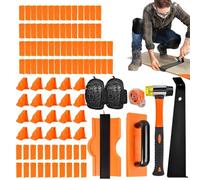 Kit de pose de sol stratifié avec barre de traction et bloc de frappe - Outils de pose de sols stratifiés et en bois - Pour la préparation du sous-sol, sous-sol, bois dur, atelier, plinthe et planches
