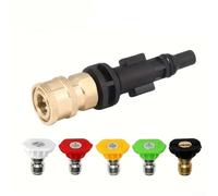 Kit de pot en mousse pour nettoyeur haute pression avec raccord rapide de 6,35 mm, 5 buses pour un nettoyage intensif, pour lavor et la plupart des modèles