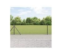 vidaXL Clôture en fil soudé avec base en béton 10 x 0,5 m (L x H)