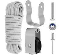Kit de poulies d'extension pour échelle, 40 pieds, câble d'échelle télescopique et poulies, câble d'extension AC30-2, câble d'extension de rechange, résistant à l'usure, pour poulie