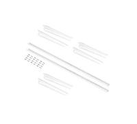 Emuca Profilés de fixation murale et supports d’étagères Jagmet 280 mm – Acier peint blanc