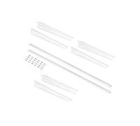 Emuca - Profilés de fixation murale et supports d’étagères Jagmet, 380, Peint en blanc, Acier