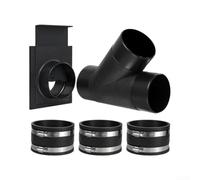 Kit de poussière de travail du bois de 10,2 cm avec caoutchouc pour | Amortisseur de portail coulissant, contrôle précis du flux d'air, minimise les déchets d'aspiration, améliore l'efficacité