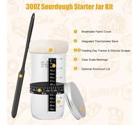 Kit de préparation de pain au levain - Ensemble pour la fabrication de pain - Plus de 12 pièces - Paniers de fermentation - Tapis de cuisson en silicone - Récipient en verre pour levain - Plusieurs co