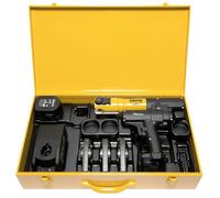 Kit de presse radiale Mini-Press M, batterie Li-Ion dans mallette et 3 mâchoires M15-18-22, en acier, 30 x 25 x 5 cm, jaune