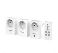 Kit de prises connectées, 3 pièces, portée de 30 mètres, 2300 W, avec télécommande
