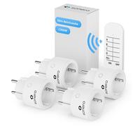 Kit de prises Funk, comprenant 4 prises et une télécommande, 2300 W, portée de 30 mètres, couleur blanche