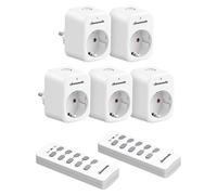 Kit de prises murales intelligentes avec télécommande, 2 prises, portée de 30 mètres