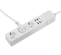 Kit de prises Wi-Fi intelligentes comprenant 3 prises européennes, 4 ports USB et unesans fil