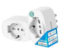 Kit de prises WLAN, 2 pièces, avec surveillance de la consommation d'énergie, 3840 W, 16 A, blanc
