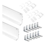 Kit de profilés Gola pour meubles de cuisine - à bride centrale - aluminium blanc EMUCA