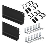 Kit de profilés Gola pour meubles de cuisine - à bride centrale - aluminium noir EMUCA