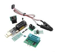 Kit de programmateur USB CH341A avec clip SOIC8 SOP8 et 1 adaptateur 8 V pour EEPROM pour BIOS Prend en charge les puces 24CXX 25CXX 93CXX pour la programmation en circuit et les mises à jour du