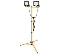 Kit de projecteurs LED pour travaux, 2 x 30W, avec trépied, 6000 lumens, indice de protection IP65
