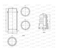 Kit de protection contre la poussière, amortisseur OPEN PARTS DCK5004.04
