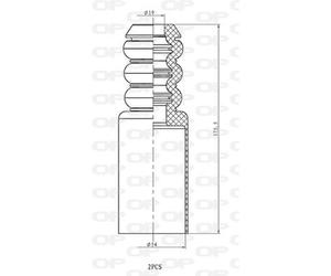 Kit de protection contre la poussière, amortisseur OPEN PARTS DCK5111.02