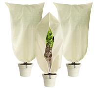 Kit de protection hivernale en 3 pièces – 180 x 120 cm, protection antigel résistante à la déchirure pour les plantes, protection pour les plantes en pleine terre, housse d'hiver avec fermeture éclair