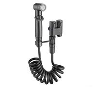 Kit de pulvérisateur de bidet portable avec tuyau à ressort 2. - Douche de toilettes à pression réglable pour couches en tissu de bébé et baignoire pour animaux de compagnie - Valve en laiton