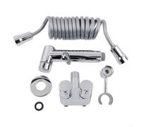 Kit de pulvérisateur de bidet portable avec tuyau à ressort 2. - Douche de toilettes à pression réglable pour couches en tissu de bébé et baignoire pour animaux domestiques - Valve en laiton - Support