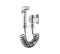 Kit de pulvérisation pour bidet avec tuyau de 2,3 m, support en laiton | Kit de pulvérisation pour bidet WC avec tuyau télescopique de 2,3 m et support en laiton pour une hygiène efficace de la