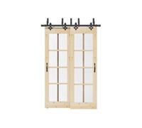 vidaXL Kit de ferrures pour portes coulissantes 152,5 cm Acier noir