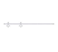 Kit de quincaillerie de porte coulissante 183 cm Acier Blanc