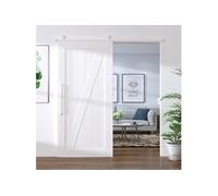 vidaXL Kit de quincaillerie de porte coulissante 183 cm Acier Blanc Blanc G