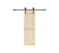vidaXL Kit de ferrures pour portes coulissantes 200 cm acier noir