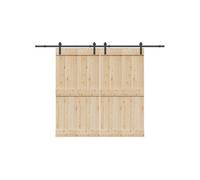 vidaXL Kit de ferrures pour portes coulissantes 427 cm acier noir