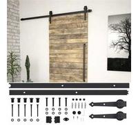vidaXL Kit de ferrures de portes coulissantes SKIEN 200 cm acier noir