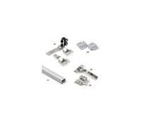 Kit de quincaillerie pour 2 portes coulissantes pliantes et armoire à fermeture souple Twofold