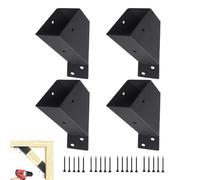 Kit de quincaillerie pour pergola - Connecteur de support d'angle robuste - 4 pièces de support de toit en bois pagola | pour intérieur ou extérieur, jardin, porche, terrasse, mât de drapeau, boîte