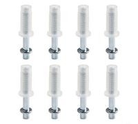 Kit de quincaillerie pour pivot supérieur de porte à deux volets - Pièces de rechange en acier et nylon pour portes pliantes de placard - Finition blanche argentée pour panneaux de 4,5 cm d'épaisseur