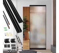 Kit de quincaillerie pour porte coulissante à fermeture douce - Design sans rail pour un fonctionnement fluide, 61 cm, facile à installer, acier inoxydable durable, parfait pour la décoration de la