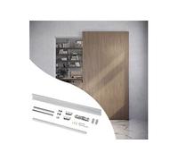 Kit de quincaillerie pour porte coulissante en bois Wall à fermeture souple, Acier et Aluminium et Plastique