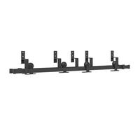 vidaXL Kit de ferrures pour portes coulissantes 152,5 cm Acier noir