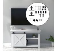 Kit de quincaillerie pour porte de grange coulissante en acier au carbone lisse et silencieux pour armoire, placard, bibliothèque, support TV, cage pour chien, décoration d'intérieur