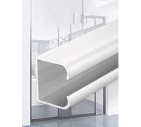 Kit de quincaillerie pour porte de grange dérivée - Rail coulissant en aluminium de 180,3 cm pour douche et placard, roulettes lisses, installation facile, gain de place et solution slish