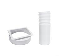 Kit de raccord de tuyau d'évacuation pour climatiseur portable Midea - Adaptateur d'aération de 15 cm avec tube extensible de 1,5 m - Résistant à la chaleur - PP ABS - Remplacement réglable pour