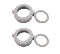 Kit de raccord d'écrou fendu pour chauffage de spa Balboa Hydroquip Spa Builder Correctech, 5,1 cm en plastique ABS avec joints toriques et vis pour élément chauffant (2 pièces, blanc)