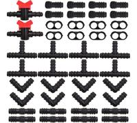 Kit de Raccord d'Irrigation, connecteurs de tuyau d'irrigation 16 mm, pour systèmes d'arrosage goutte à goutte, jardin (42 pcs)
