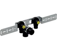 Kit de raccordement coudé Geberit GE FlowFit, prémonté double, raccord coupé d 20 mm x Rp 1/2, AD 15,3 cm, RG+, 1 pièce.