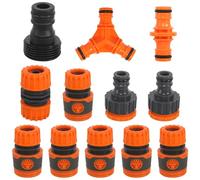 Kit de Raccordement D'arrosage 12 Pcs - Raccords Rapides, Accessoires Double Fiche Y, Rallonge 1/2" - Tuyau 2 en 1